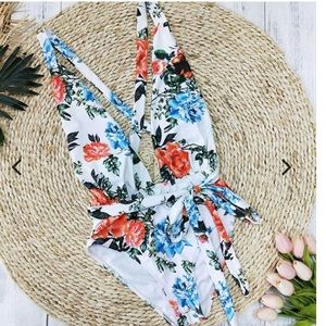 Haute swimwear floral one-piece